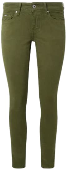 Pepe Jeans Soho, Pantalón Mujer, Verde (Thyme), 28W / 32L