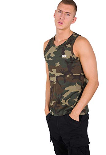 ALPHA INDUSTRIES Small Logo Tank Camiseta, wdl Camo 65, XS para Hombre
