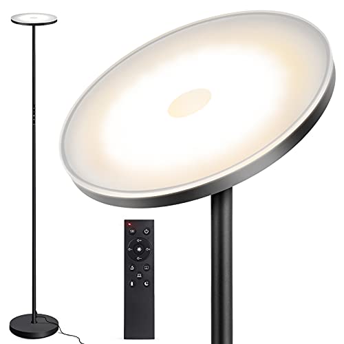 Lámpara de Pie OUTON, 30 W/2400 lm, Moderna Lámpara de Pie LED, regulable sin niveles, con 4...