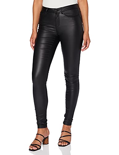 ONLY Onlanne Mid Coated Skinny Fit Jeans, Black, 29W / 30L para Mujer