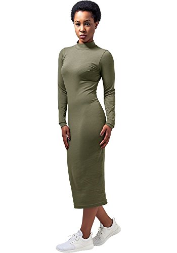 Urban Classics Ladies Turtleneck L/S Dress Vestido, Verde (Olive 176), M para Mujer