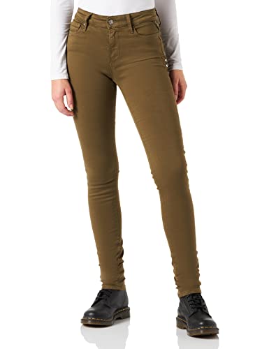REPLAY Luzien Hyperflex Colour Xlite Jeans, 238 Verde Militar, 25W x 30L para Mujer