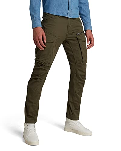 G-STAR RAW Raw Rovic Zip 3D Straight Tapered Pant Pantalones, Verde (dk Bronze Green 5126-6059), 27W...