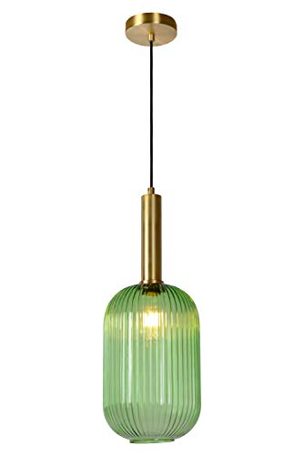 Lucide - Lámpara de techo (40 W, latón satinado), color verde