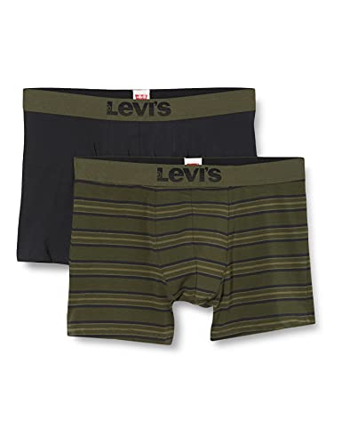 Levi's Yarn-dyed Collegiate Stripe-Calzoncillos bóxer para Hombre, Caqui, M
