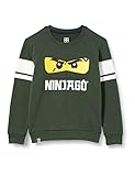 LEGO MWc-Sweatshirt Ninjago Sudadera, 871 Dark Green, 12 años para Niños