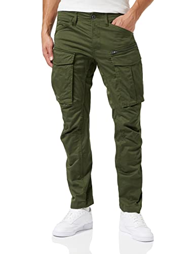 G-STAR RAW, hombres Pantalones Rovic Zip 3D Straight Tapered Pant, Verde (dk bronze green...