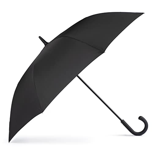 VOGUE Paraguas largo de Hombre. Paraguas Negro. Antiviento y con Acabado Teflón. Gran funcionalidad...