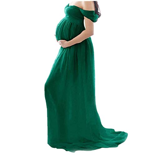 Yililay Vestido de Maternidad Dama de Gasa Hombro Fotografía Vestido Largo de Las Mujeres...