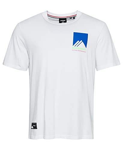 Superdry Mountain Sport NRG tee Camiseta, Óptica, M para Hombre