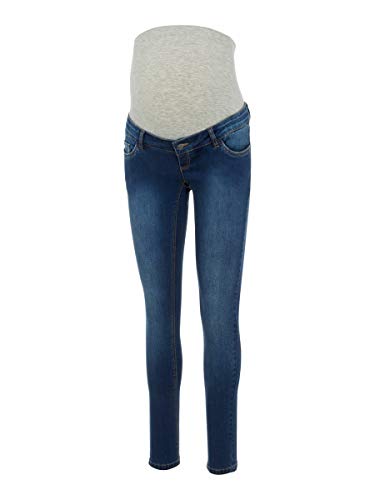 MAMALICIOUS Mllola Slim Jeans Noos B. Pantalones premamá, Azul (Blue Denim), W28/L34 (Talla del...
