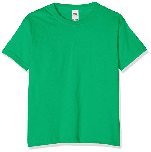 Camiseta de manga corta para niños, de la marca Fruit of the Loom, Unisex Verde (Kelly Green) 7...