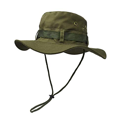 Sombrero de protección Solar de ala Ancha para Exteriores, Gorra de Sol de Jungla de Estilo Militar...