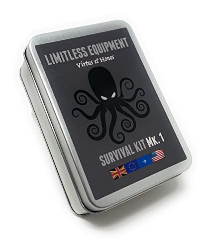 Limitless Equipment Mark 1 Kit de Supervivencia: Mil-Spec, Fabricado en Reino Unido, portátil y de...