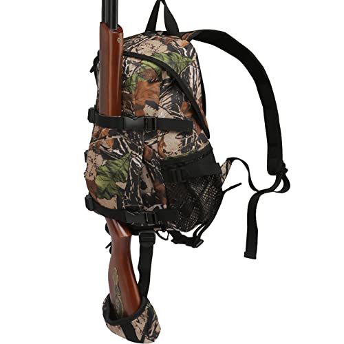 Mochila de caza Tourbon pequeña con soporte para rifle – Color verde, color camuflaje, tamaño...