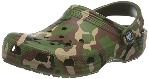 Crocs Classic Printed Camo Clog, Zuecos Unisex Adulto, Army Green Multi, 42/43 EU