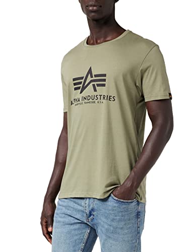 ALPHA INDUSTRIES Basic Camiseta, Verde (Olive-11), M para Hombre
