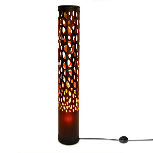 Navaris Lámpara LED de pie decorativa - Iluminación con efecto de fuego para salón comedor baño...