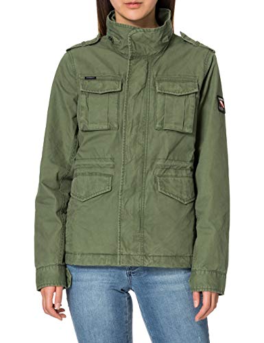 Superdry Jacket Chaqueta M65, Verde Oliva, S para Mujer
