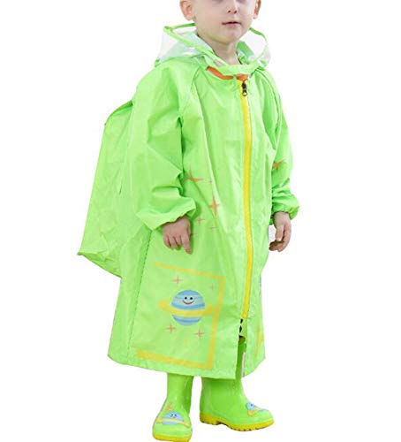 Huateng Chaqueta de lluvia para niños - Impermeable Traje de lluvia Funda de mochila Ropa de lluvia...