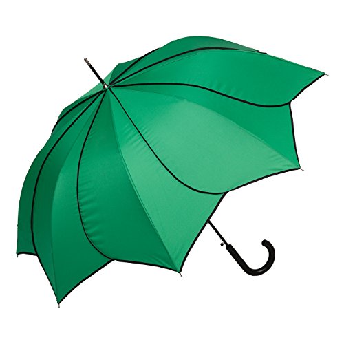 VON LILIENFELD Paraguas de Iluvia Largo Clásico Automático Grande Sombrilla Mujer Minou Verde...