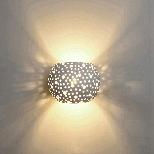Aplique de Pared LED 5W Lámpara de yeso moderno Arriba y abajo Apliques de Iluminacion de pared...