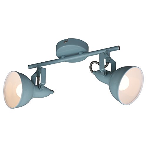 Briloner Leuchten - Lámpara de Techo, luz de techo, 2 x E14, max. 40W, menta-blanco