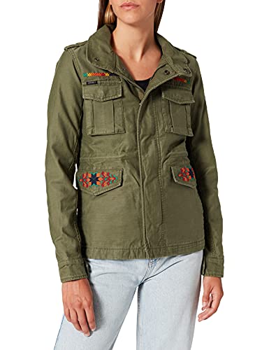 Superdry Crafted Jacket Chaqueta Craft M65, Verde Oliva, M para Mujer