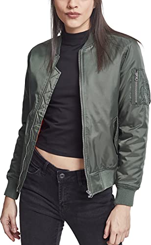 Urban Classics Ladies Basic Bomber Jacket Chaqueta, Verde, S para Mujer