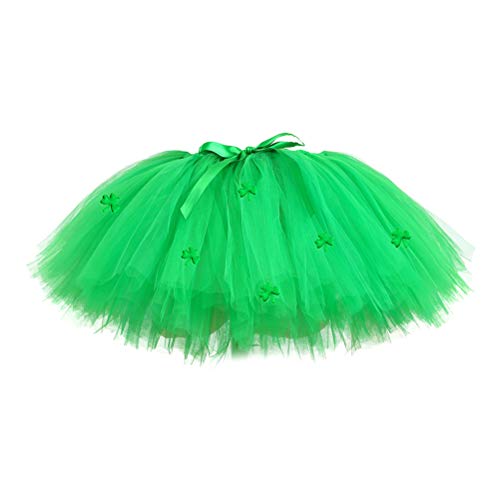 ABOOFAN Falda de tutú para niños con diseño de trébol con Falda de Burbuja Verde para niñas...