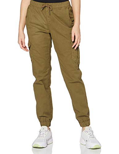 Urban Classics Ladies High Waist Cargo Jogging Pants Pantalones, Verde Oliva, XL para Mujer