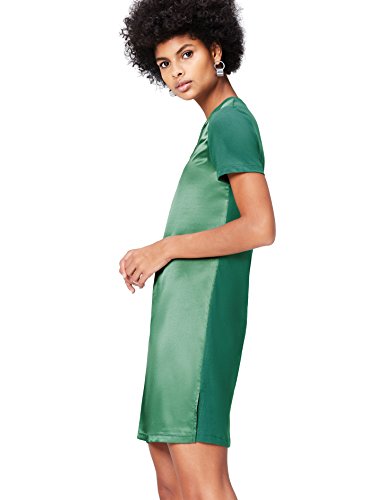 find. Satin Front, Vestido Mujer, Verde (Khaki), Small