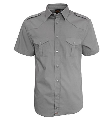 ROCK-IT Apparel® Camisa de Hombre de Manga Corta Camisa de los Estados Unidos con Aspecto Militar...