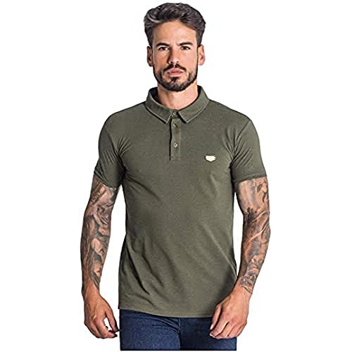 Gianni Kavanagh Army Green Core Polo Camiseta, Verde Militar, XL para Hombre