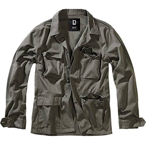 Brandit BDU Twill Jacket Hombre Chaqueta entre-tiempo Aceituna XL, 100% algodón,