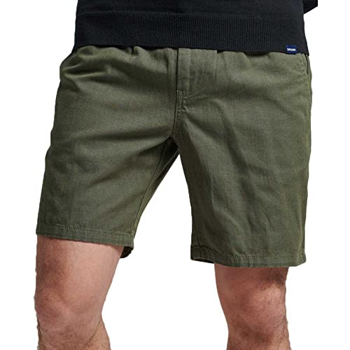 Superdry Vintage Overdyed Short Pantalones Cortos Informales, Verde Caqui, XXL para Hombre