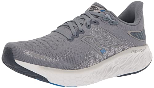 New Balance Men's Fresh Foam X 1080 V12 Running Shoe, Steel/Serene Blue/Lead, 14
