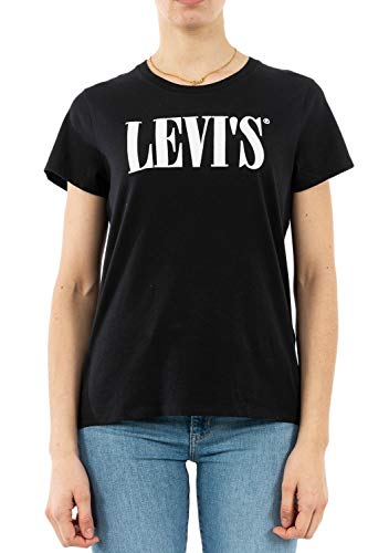Levi's The Perfect Tee Camiseta Mujer Caviar (Negro) L