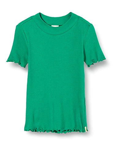 Scotch & Soda Fitted Short Sleeve tee with High Neck Camiseta, Verde (Palm 2798), 140 (Talla del...