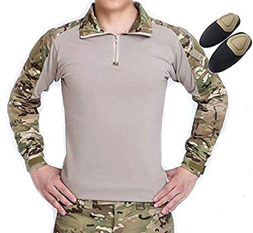 H mundo UE Taktisches caza militar Langarm Shirt con Pads Ellenbogen, color Multicámara, tamaño...