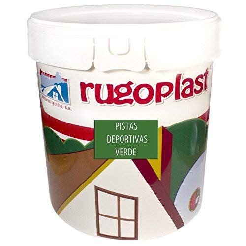 Rugoplast - Pintura pistas deportivas antiderrapante ( tenis, baloncesto, padel... ) , Verde