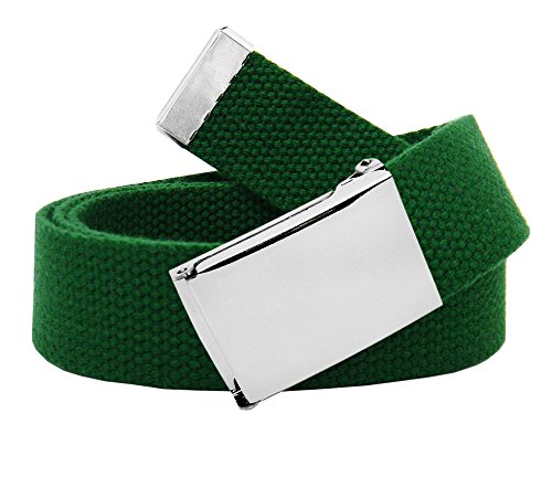 Hebilla para cinturón de uniforme escolar para niña con solapa y cinturón de lona - Verde -...