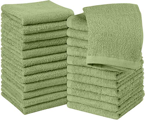 Utopia Towels - 24 Toallas para la Cara de algodón, Paños de algodón (30 x 30 cm) (Verde Salvia)