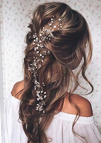 Unicra novia boda perla pelo vides cristal Babys aliento tocados boda accesorios para el cabello...