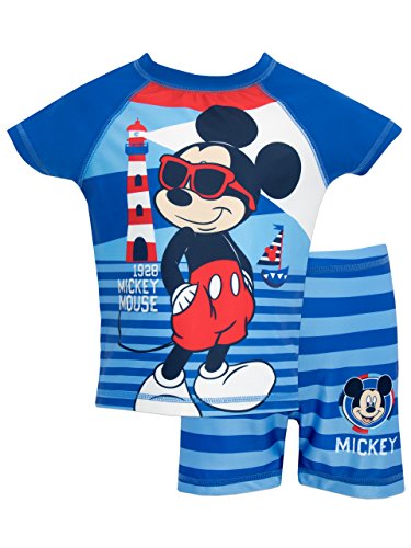 Disney Bañador de Dos Piezas para niño Mickey Mouse Azul 4-5 Años