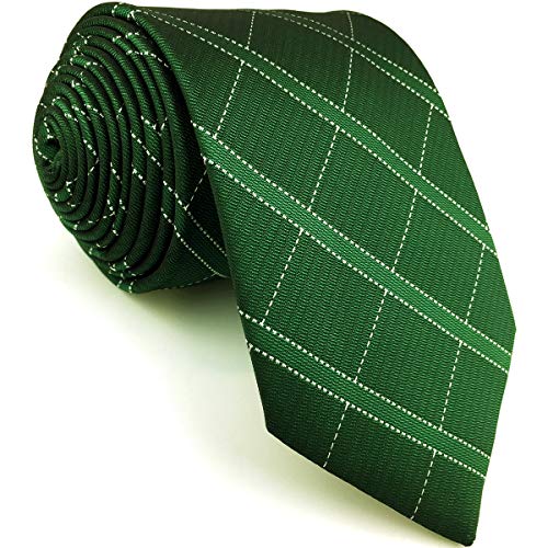 shlax&wing S&W Herren Ties Krawatte Pack Emerald Verde Classic 147cm