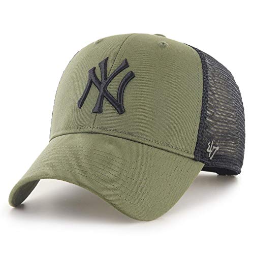 '47 Brand Gorra Trucker NY Yankees MVP BransonBrand de Beisbol Baseball (Talla única - Verde Oliva)