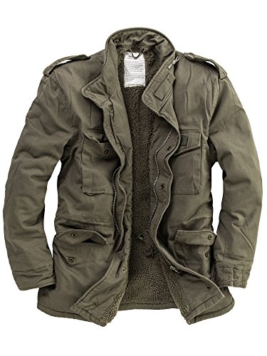 DELTA Industries M65 Vintage US Fieldjacket Paratrooper - Chaqueta para hombre, verde oliva, S