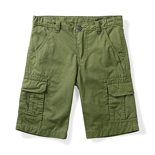 Phorecys Pantalones cortos tipo cargo ligeros con múltiples bolsillos para niño de 3 a 14 años,...