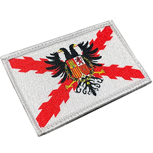 Imperial Bandera Cruz de Borgoña con Águila - Parches Ropa - Parches Militares - Tercios...